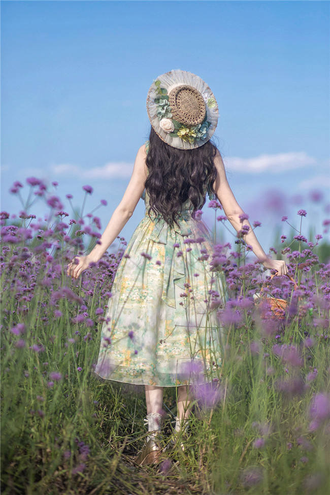 Miss Point Greek Inspired Heap Collar Print Dress