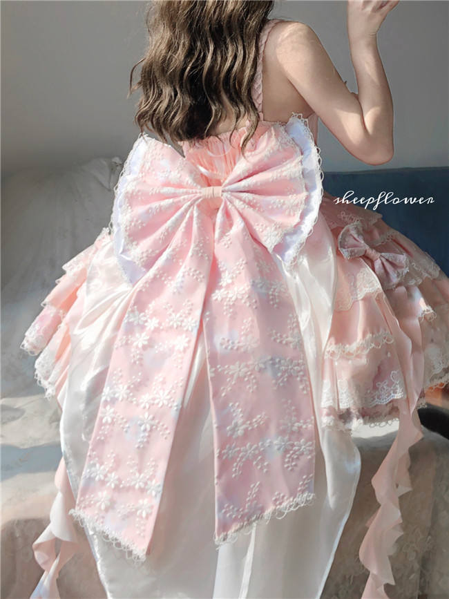 Smoothy Clouds Whale Prints Lolita Jumper Dress Set