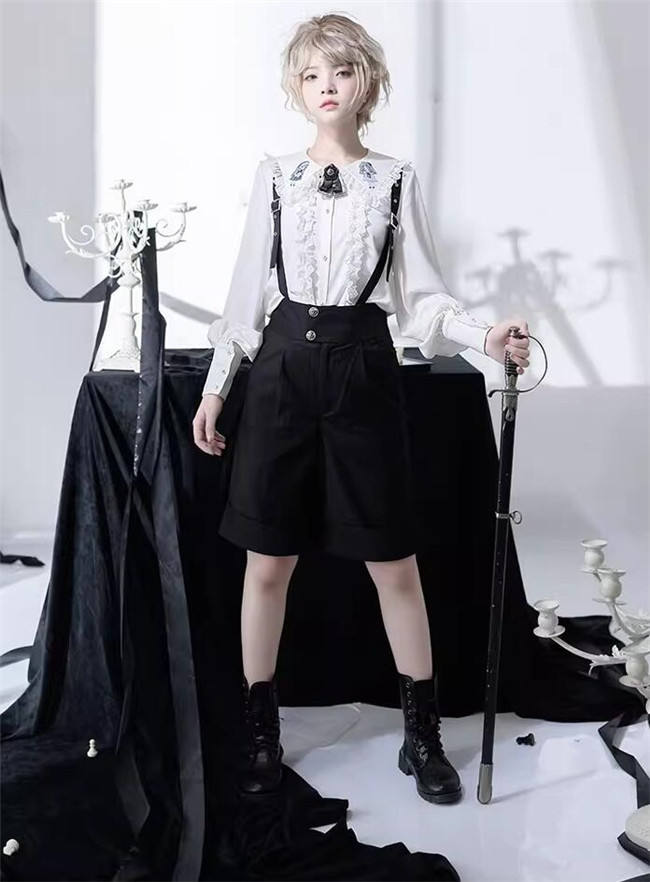 Castle Too Attract Heart Ouji Lolita Blouse and Pants