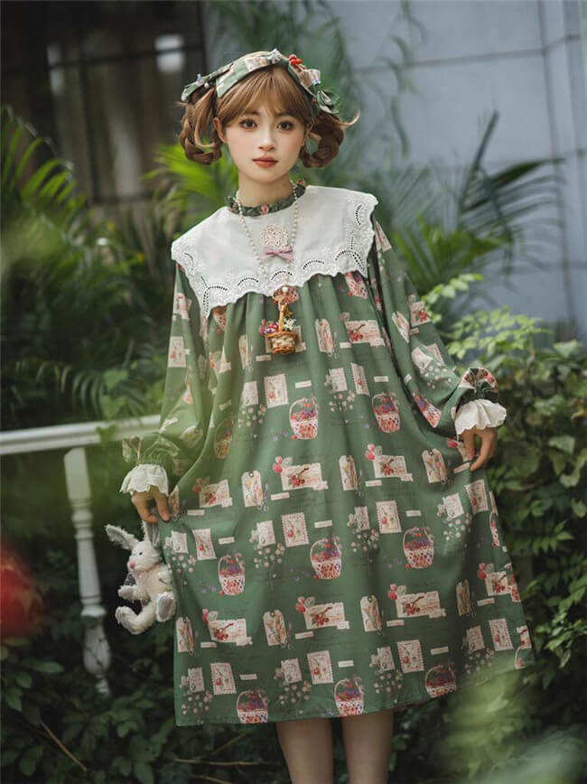 Miss Point Forest Book Loose Babydoll Lolita One Piece