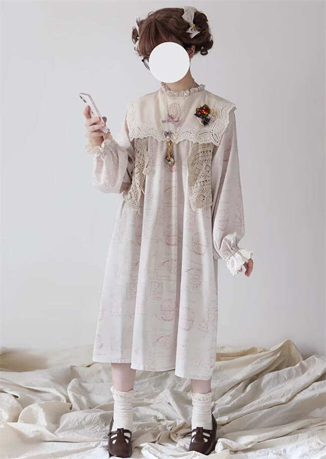 Miss Point Forest Book Loose Babydoll Lolita One Piece