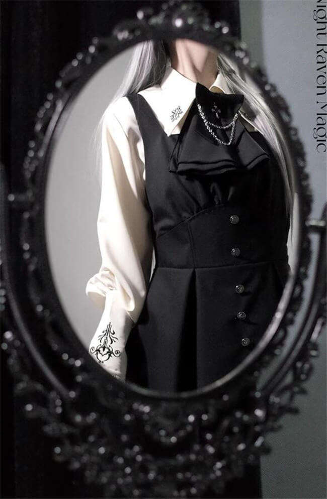 Castle Too Night Raven Magic Ouji Lolita Pants, Blouse, JSK, Cape and Necktie