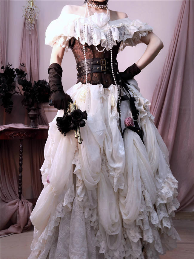 Forest Magic Tea Party Beige Hime Lolita Dress