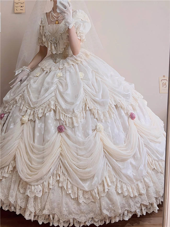 Forest Magic Tea Party Beige Hime Lolita Dress