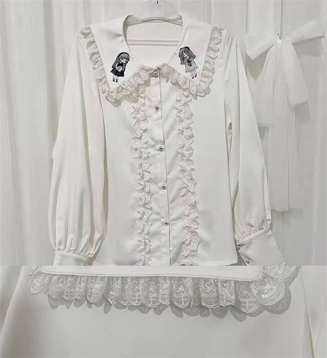 Castle Too Attract Heart Ouji Lolita Blouse and Pants