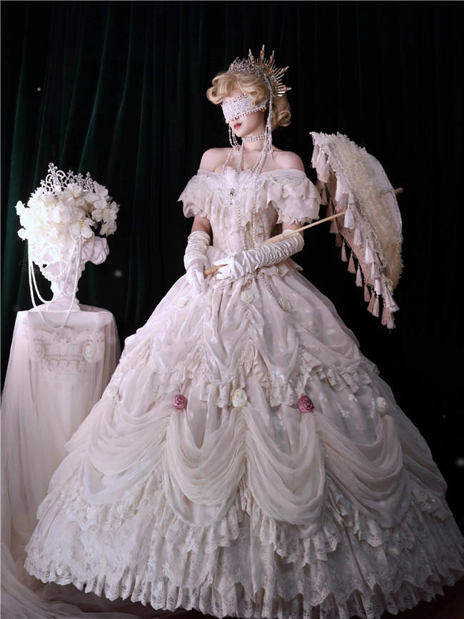Forest Magic Tea Party Beige Hime Lolita Dress