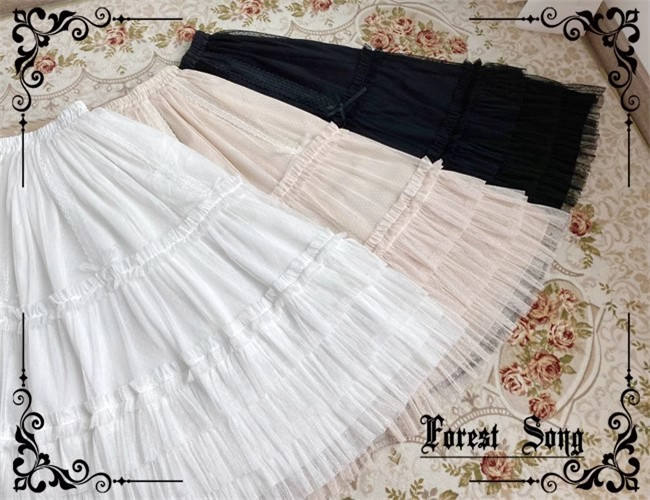 Forest Song Morning Mist Adjustable Lolita Underskirt