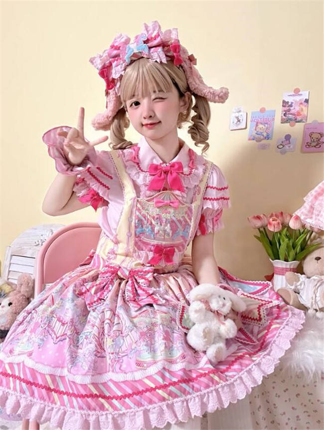 Unchartde Stars Candy Amusement Park Sweet Lolita Jumpers and Blouse