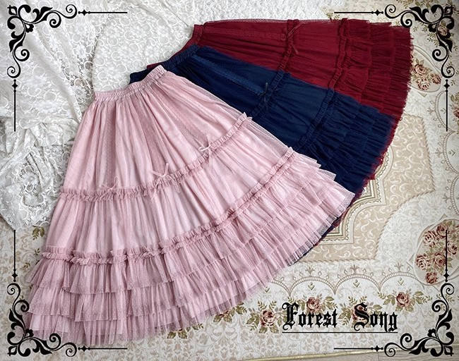 Forest Song Morning Mist Adjustable Lolita Underskirt