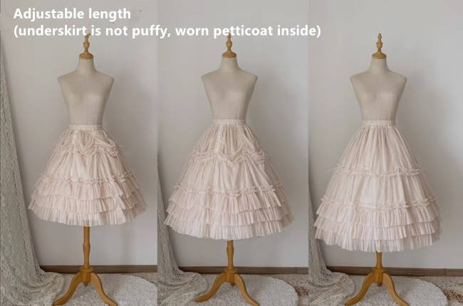 Forest Song Morning Mist Adjustable Lolita Underskirt