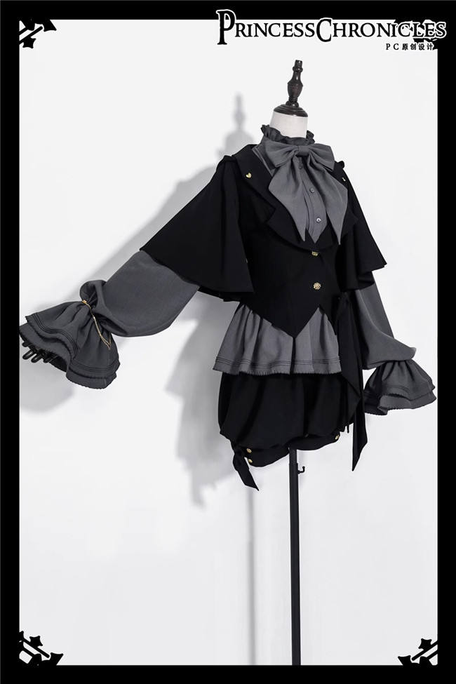 Princess Chronicles Dark Gothic Set Ouji Fashion Blouse, Pants and Coat
