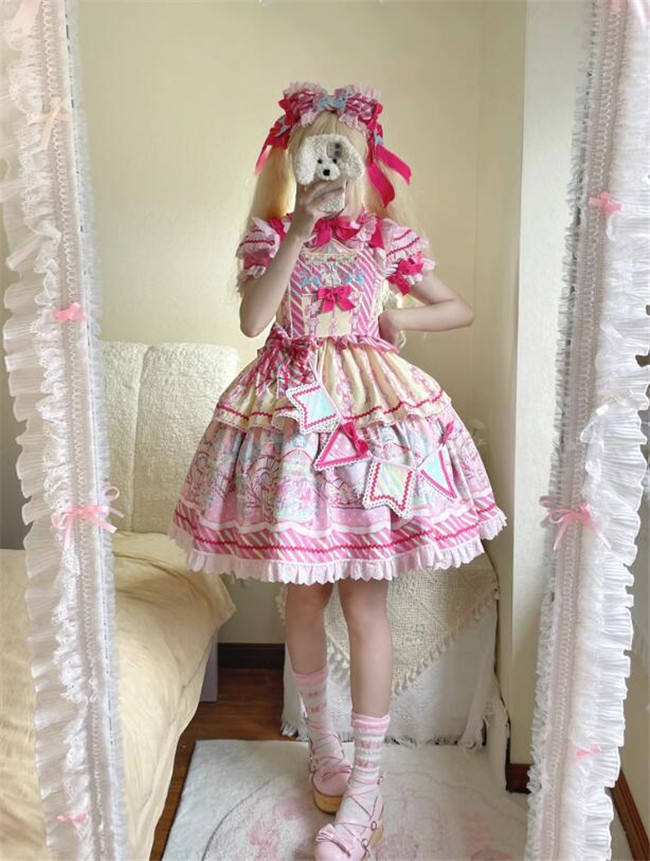Unchartde Stars Candy Amusement Park Sweet Lolita Jumpers and Blouse