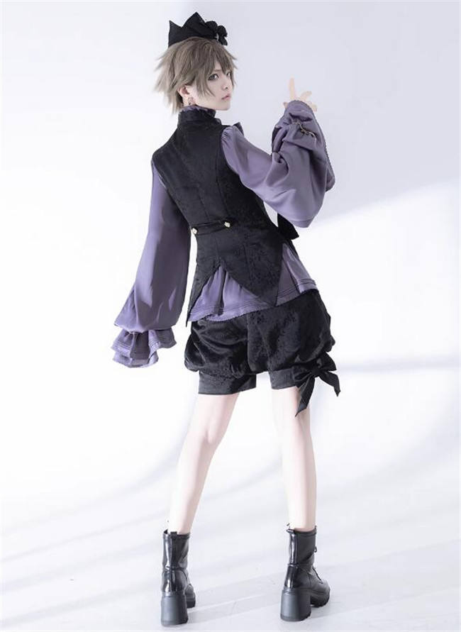 Princess Chronicles Dark Gothic Set 2.0 Purple Blouse, Pants and Vest Ouji Fashion