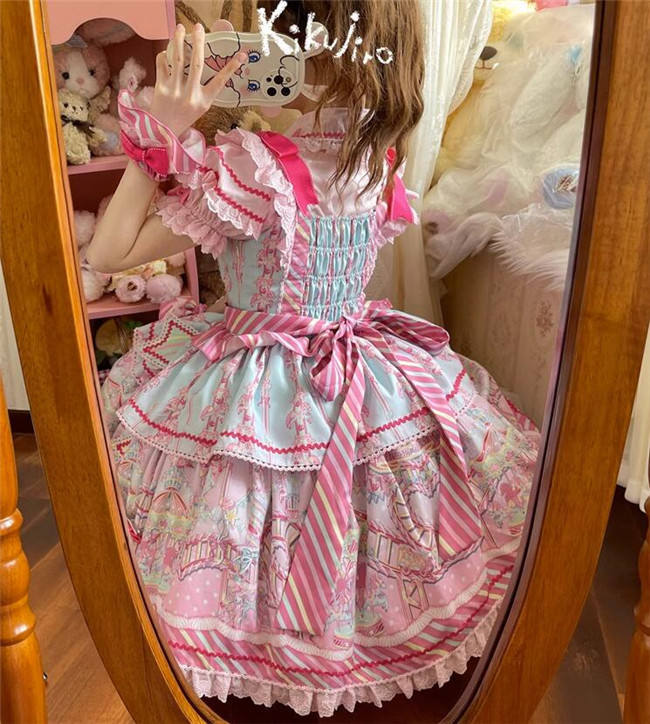 Unchartde Stars Candy Amusement Park Sweet Lolita Jumpers and Blouse