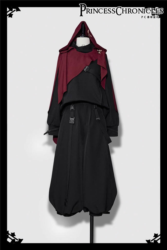 Princess Chronicles Functional Rabbit Ouji Lolita Top, Pants and Hood Shawl Ouji Fashion