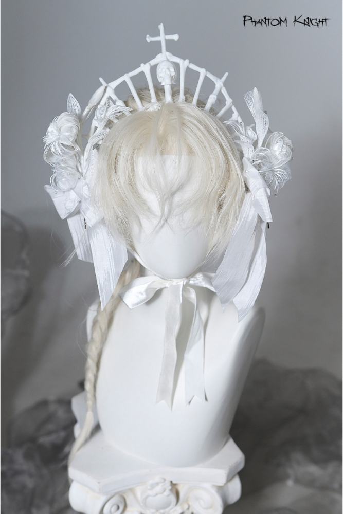 Lilith House ~Phantom Knight~ Gothic Lolita Choker Shoulder Straps and Headdress