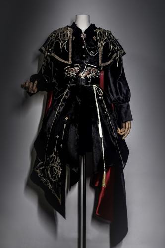 Ying Yue Embroidered Hanfu Military Ouji Cape Skirt and Trousers
