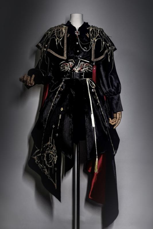 Ying Yue Embroidered Hanfu Military Ouji Cape Skirt and Trousers