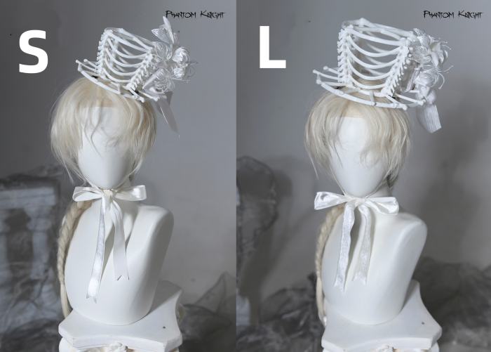 Lilith House ~Phantom Knight~ Gothic Lolita Choker Shoulder Straps and Headdress