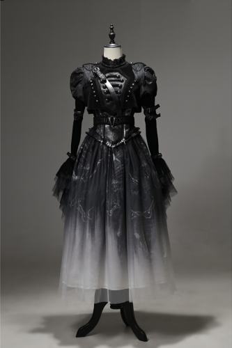 Lilith House ~Phantom Knight~ Dark Gothic Coat Corset and Skirt