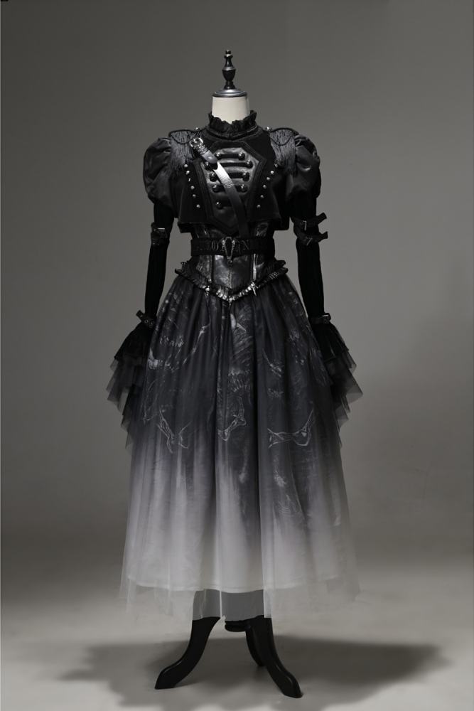 Lilith House ~Phantom Knight~ Dark Gothic Coat Corset and Skirt