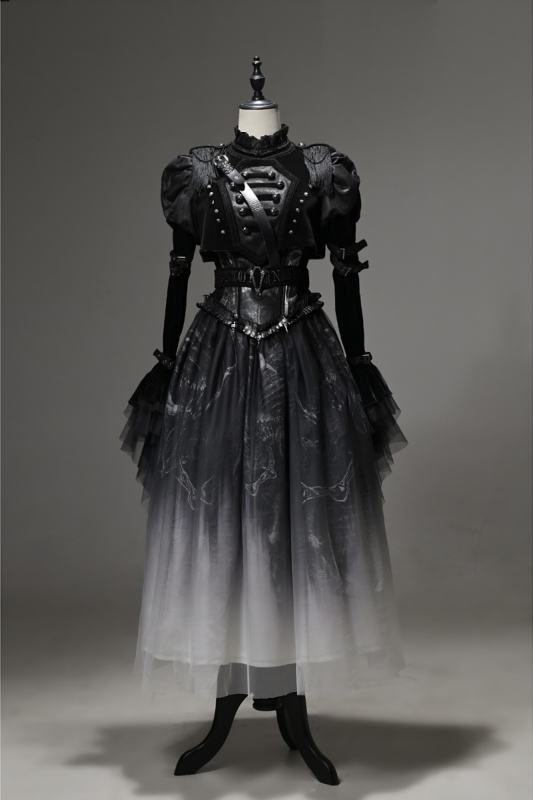 Lilith House ~Phantom Knight~ Dark Gothic Coat Corset and Skirt