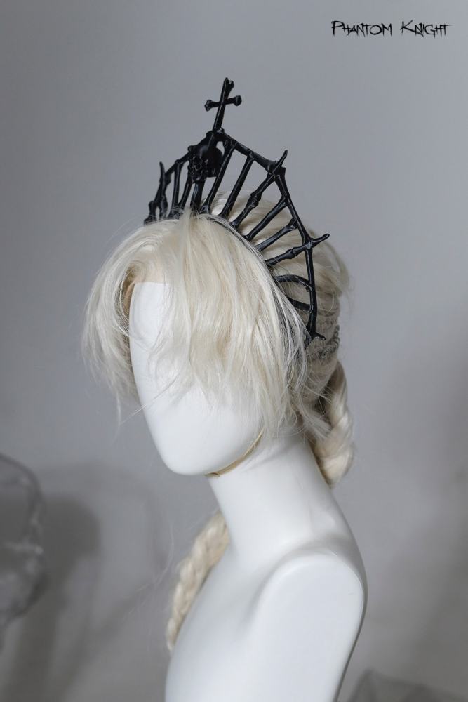 Lilith House ~Phantom Knight~ Gothic Lolita Choker Shoulder Straps and Headdress