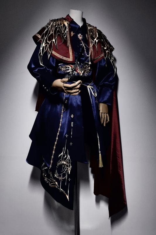Ying Yue Embroidered Hanfu Military Ouji Cape Skirt and Trousers