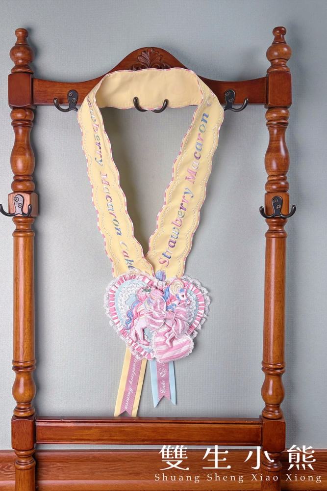 Alice Girl ~Strawberry Macaron~ Sweet Lolita Brooch Choker and Headdress