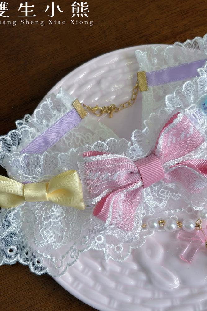 Alice Girl ~Strawberry Macaron~ Sweet Lolita Brooch Choker and Headdress