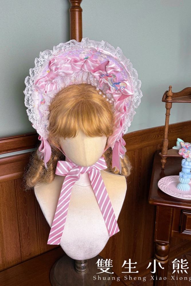 Alice Girl ~Strawberry Macaron~ Sweet Lolita Brooch Choker and Headdress