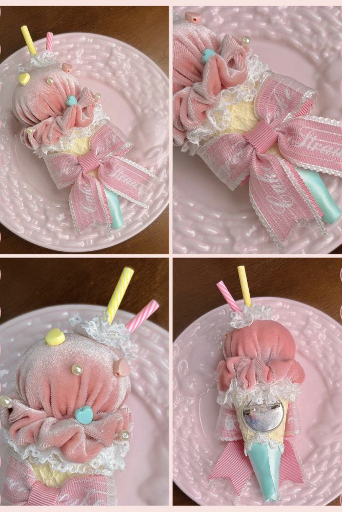 Alice Girl ~Strawberry Macaron~ Sweet Lolita Brooch Choker and Headdress