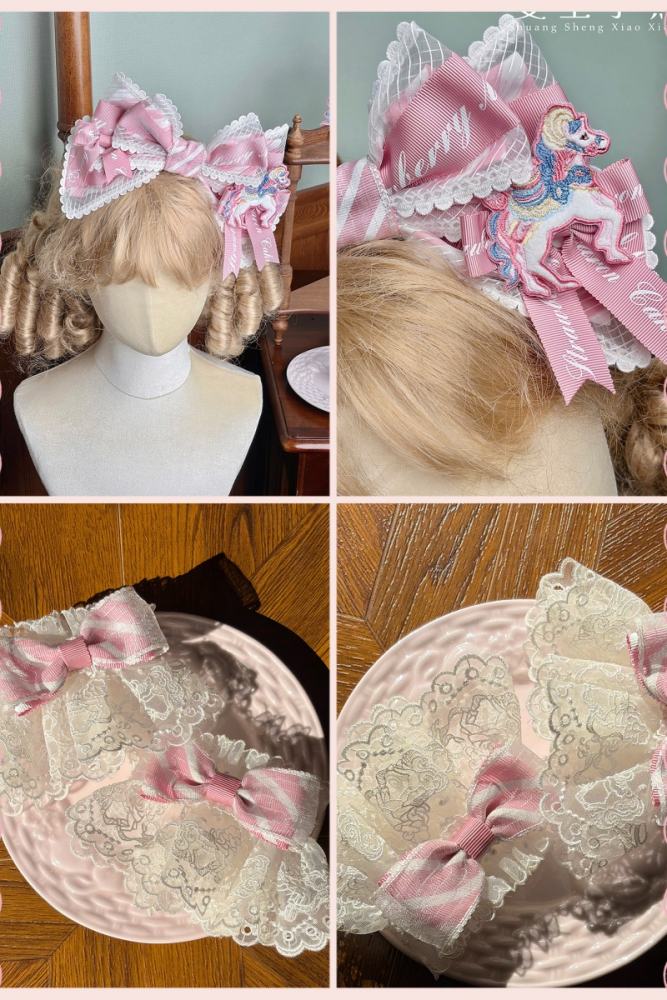 Alice Girl ~Strawberry Macaron~ Sweet Lolita Brooch Choker and Headdress