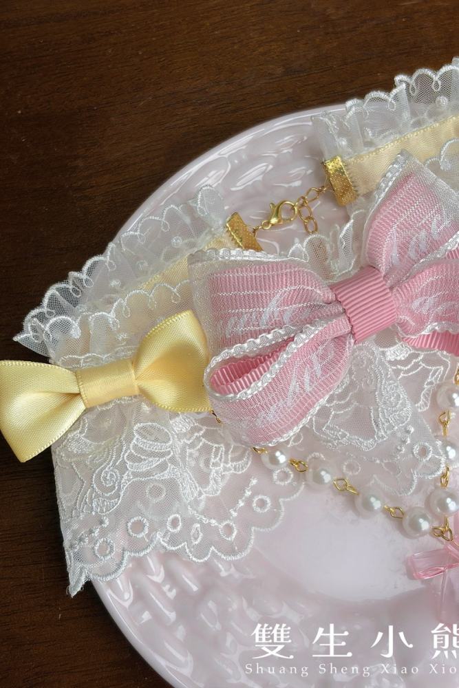 Alice Girl ~Strawberry Macaron~ Sweet Lolita Brooch Choker and Headdress