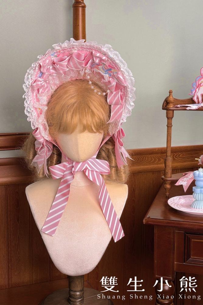 Alice Girl ~Strawberry Macaron~ Sweet Lolita Brooch Choker and Headdress