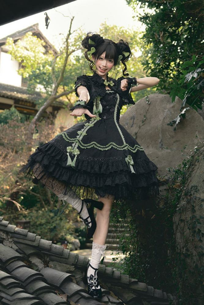 Summer Fairy and Luo Xiaohei Collaborated Lolita OP JSK and Cape