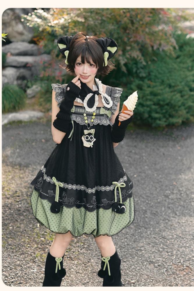 Summer Fairy and Luo Xiaohei Collaborated Lolita OP JSK and Cape