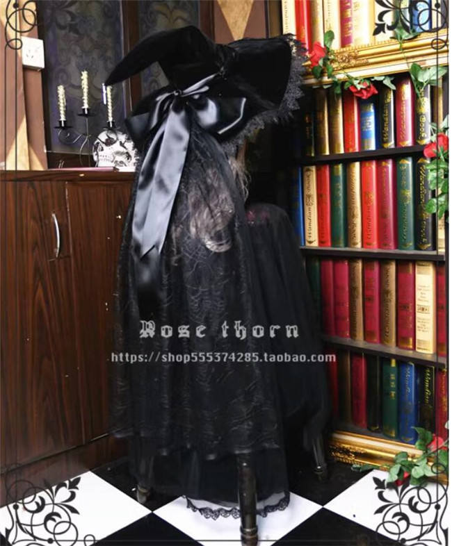 Rose Thorn Holy Cross Halloween Lolita Witch Hat