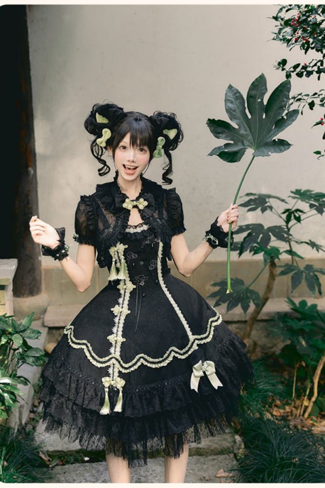 Summer Fairy and Luo Xiaohei Collaborated Lolita OP JSK and Cape