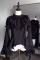 Black Blouse+Girdle+Skirt