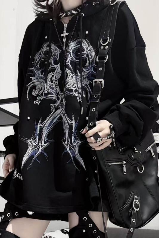Tricuspid C ~Binding Specimen~ Jirai Kei Cotton Hoodie
