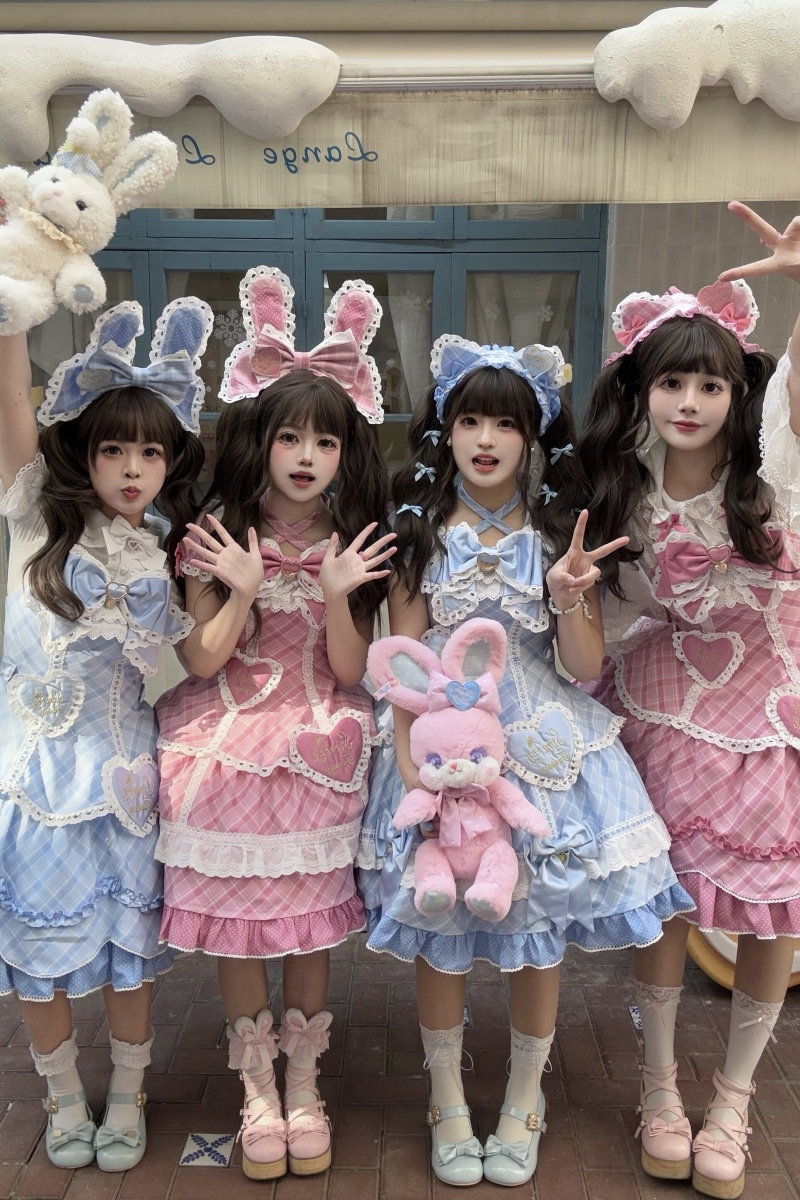 Shibuya Candy Velvet Cake Classic Lolita Dress and Headdress