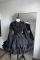 Black Blouse+Girdle+Skirt+Tie