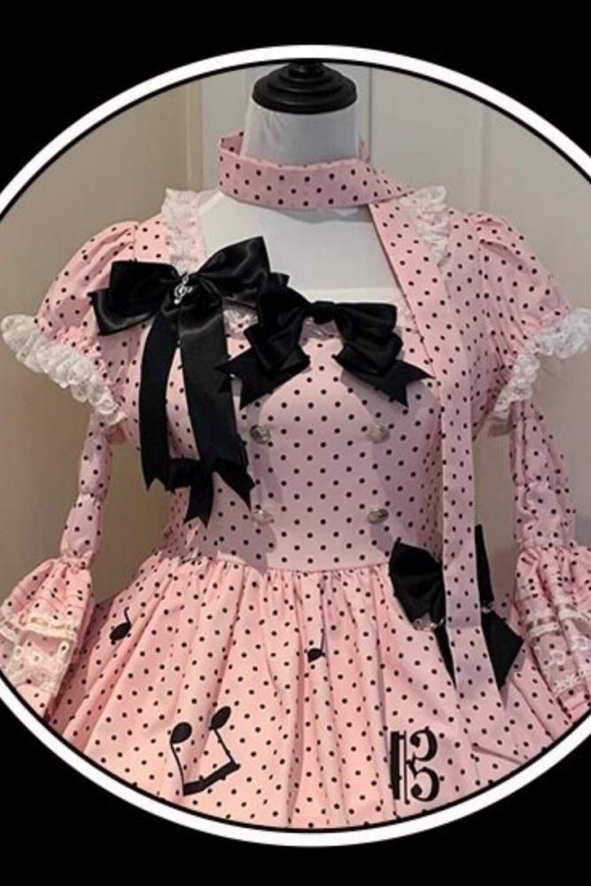 True Color ~Musical Notes~ Lolita Headdress and Neckerchief
