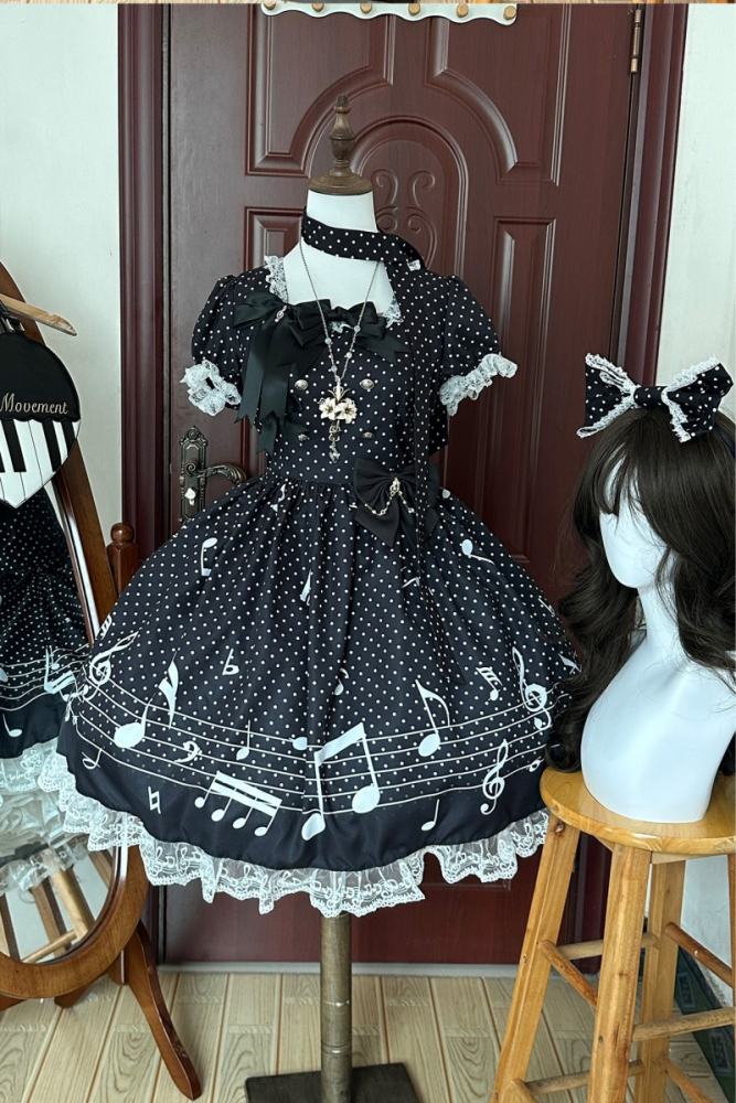 True Color ~Musical Notes~ Lolita Headdress and Neckerchief