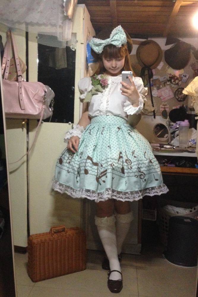 True Color ~Musical Notes~ Sweet Lolita Prints Skirt 6 Colors