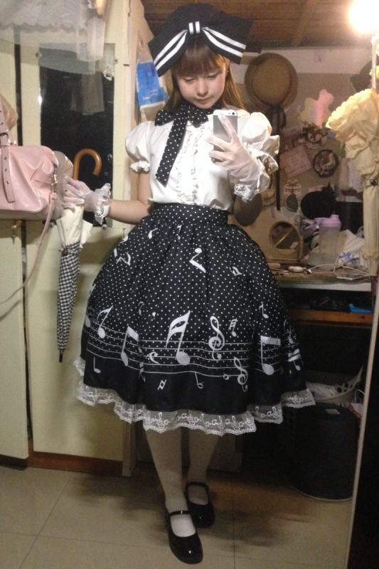 True Color ~Musical Notes~ Sweet Lolita Prints Skirt 6 Colors
