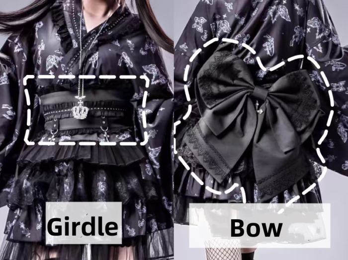 Ginga U ~Sewing Puppet~ Japanese Yukata Jirai Kei Top and Skirt