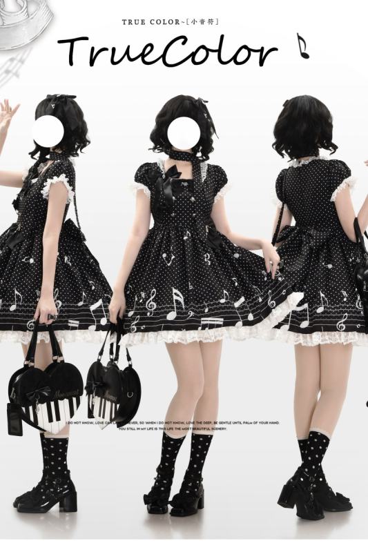 True Color ~Musical Notes~ Sweet Lolita Prints OP 6 Colors