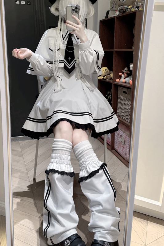 Yoshiki ~Starlight Command~ Sailor Uniform Plus Size Jirai Kei Dress